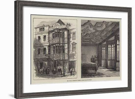 Sir Paul Pindar's House, Bishopsgate-Street-null-Framed Giclee Print