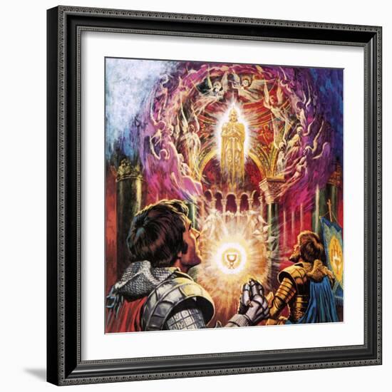 Sir Percival and Sir Bors Witnessing the Vanishing of the Holy Grail-Payne-Framed Giclee Print