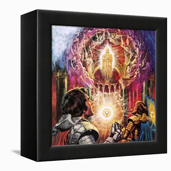 Sir Percival and Sir Bors Witnessing the Vanishing of the Holy Grail-Payne-Framed Premier Image Canvas