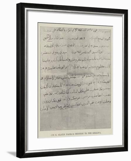 Sir R Slatin Pasha's Petition to the Khalifa-null-Framed Giclee Print