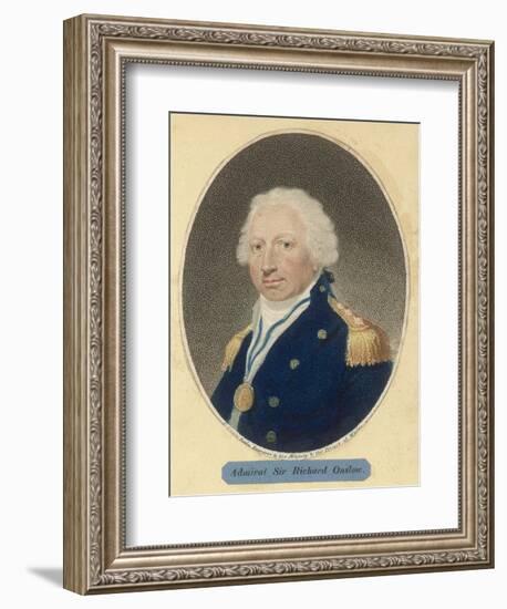 Sir Richard Onslow British Admiral of the Royal Navy-null-Framed Art Print