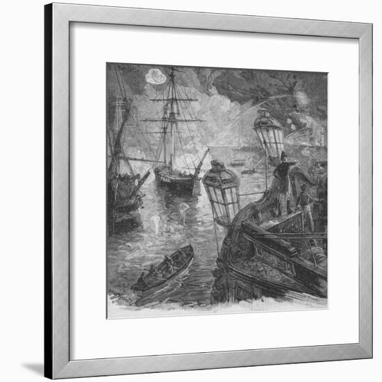 Sir Richard Strachan Kept Up For Several Hours A Tremendous Cannonade, 1902-Unknown-Framed Giclee Print