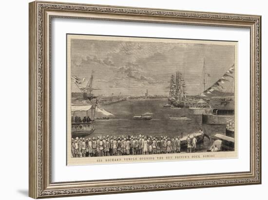 Sir Richard Temple Opening the New Prince's Dock, Bombay-null-Framed Giclee Print