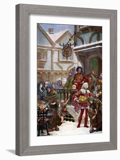 Sir Richard Whittington Distributing Charity-Henrietta Rae-Framed Giclee Print