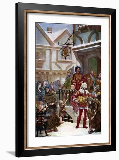 Sir Richard Whittington Distributing Charity-Henrietta Rae-Framed Giclee Print