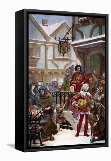 Sir Richard Whittington Distributing Charity-Henrietta Rae-Framed Premier Image Canvas