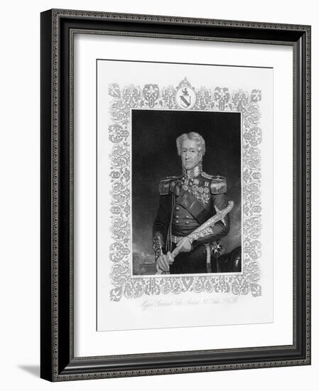 Sir Robert Henry Sale, British Soldier, 19th Century-Francis Holl-Framed Giclee Print