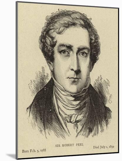 Sir Robert Peel-null-Mounted Giclee Print