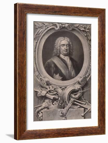 Sir Robert Walpole, English statesman and Prime Minister, c1746 (1894)-Jacobus Houbraken-Framed Giclee Print