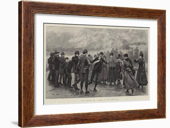 Sir Roger De Coverley on the Ice-Arthur Hopkins-Framed Giclee Print