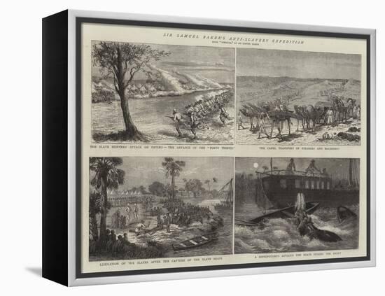 Sir Samuel Baker's Anti-Slavery Expedition-Godefroy Durand-Framed Premier Image Canvas