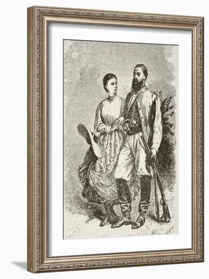 Sir Samuel White Baker and His Second Wife Lady Florence Baker-null-Framed Giclee Print