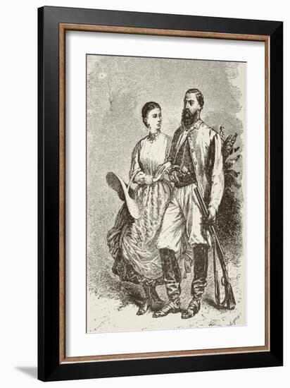 Sir Samuel White Baker and His Second Wife Lady Florence Baker-null-Framed Giclee Print