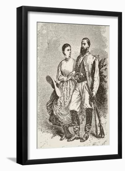 Sir Samuel White Baker and His Second Wife Lady Florence Baker-null-Framed Giclee Print