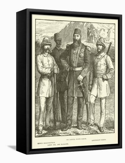 Sir Samuel White Baker, Edwin Higginbottom, Lieutenant Baker, Lieut Col Abd El-Kader-null-Framed Premier Image Canvas