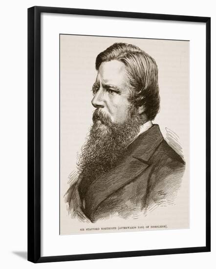 Sir Stafford Northcote, Illustration from 'Cassell's Illustrated History of England'-null-Framed Giclee Print