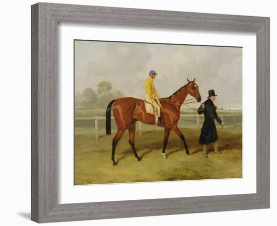Sir Tatton Sykes (1772-1863) Leading in the Horse 'sir Tatton Sykes', with William Scott Up, 1846-Harry Hall-Framed Giclee Print