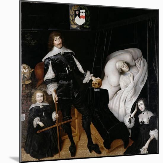 Sir Thomas Aston (1600-45) at the Deathbed of His Wife, 1635-John Souch-Mounted Giclee Print