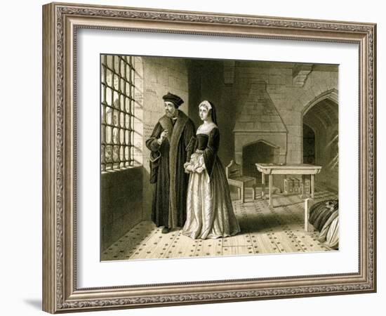 Sir Thomas More (1478-153) and His Daughter, Margaret, 19th Century-R Anderson-Framed Giclee Print