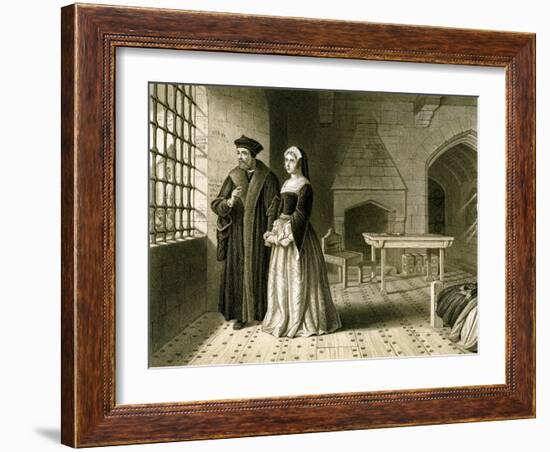 Sir Thomas More (1478-153) and His Daughter, Margaret, 19th Century-R Anderson-Framed Giclee Print