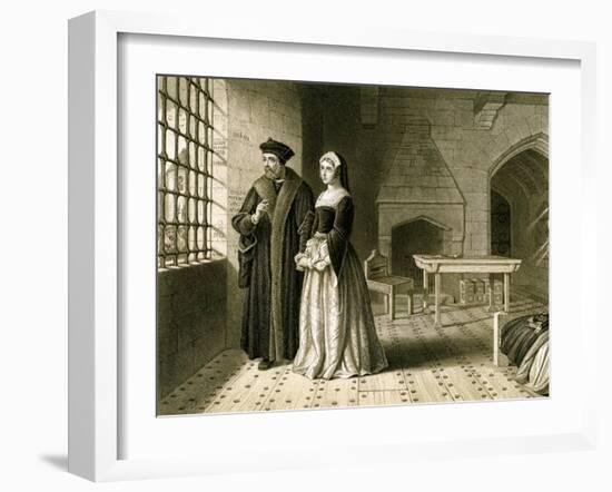 Sir Thomas More (1478-153) and His Daughter, Margaret, 19th Century-R Anderson-Framed Giclee Print