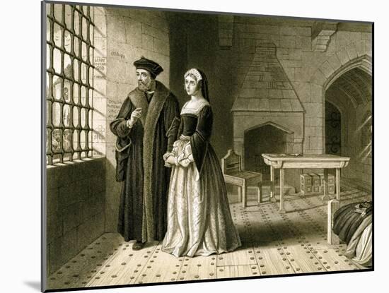 Sir Thomas More (1478-153) and His Daughter, Margaret, 19th Century-R Anderson-Mounted Giclee Print