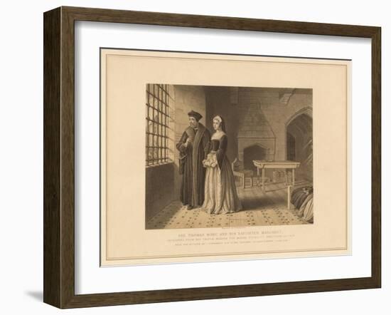 'Sir Thomas More and his Daughter Margaret', (1878)-Robert Anderson-Framed Giclee Print