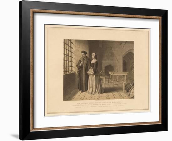 'Sir Thomas More and his Daughter Margaret', (1878)-Robert Anderson-Framed Giclee Print