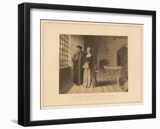 'Sir Thomas More and his Daughter Margaret', (1878)-Robert Anderson-Framed Giclee Print