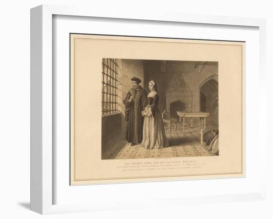 'Sir Thomas More and his Daughter Margaret', (1878)-Robert Anderson-Framed Giclee Print