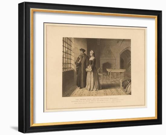 'Sir Thomas More and his Daughter Margaret', (1878)-Robert Anderson-Framed Giclee Print