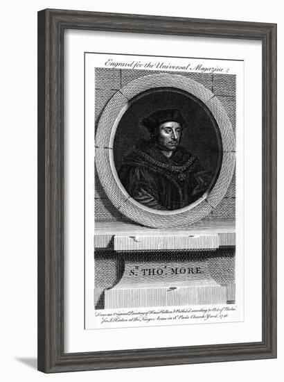 Sir Thomas More, Catholic English Lawyer, Writer, and Politician-Hans Holbein the Younger-Framed Giclee Print