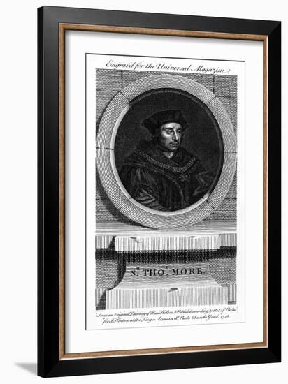 Sir Thomas More, Catholic English Lawyer, Writer, and Politician-Hans Holbein the Younger-Framed Giclee Print