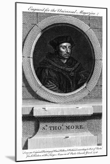 Sir Thomas More, Catholic English Lawyer, Writer, and Politician-Hans Holbein the Younger-Mounted Giclee Print