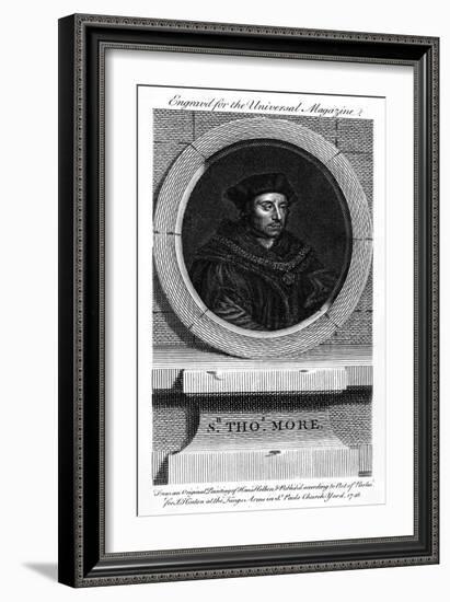 Sir Thomas More, Catholic English Lawyer, Writer, and Politician-Hans Holbein the Younger-Framed Giclee Print