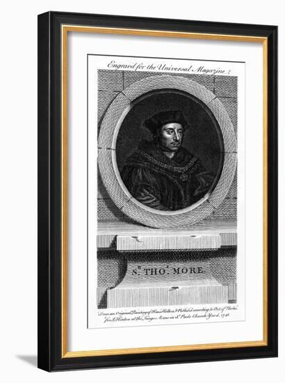 Sir Thomas More, Catholic English Lawyer, Writer, and Politician-Hans Holbein the Younger-Framed Giclee Print