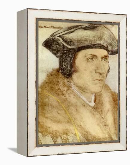 Sir Thomas More - from drawing by Holbein-Hans Holbein the Younger-Framed Premier Image Canvas