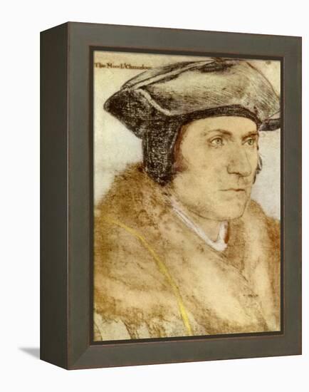 Sir Thomas More - from drawing by Holbein-Hans Holbein the Younger-Framed Premier Image Canvas