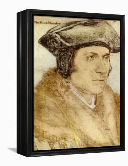 Sir Thomas More - from drawing by Holbein-Hans Holbein the Younger-Framed Premier Image Canvas