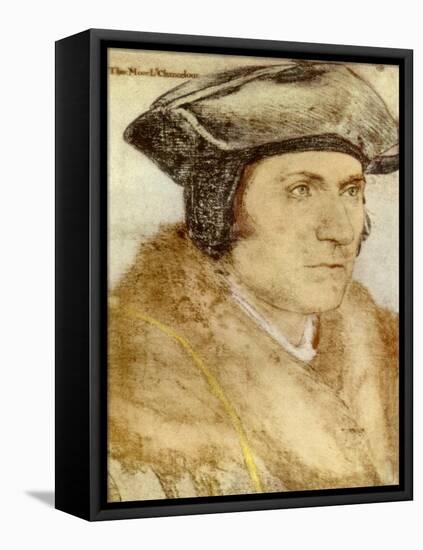 Sir Thomas More - from drawing by Holbein-Hans Holbein the Younger-Framed Premier Image Canvas