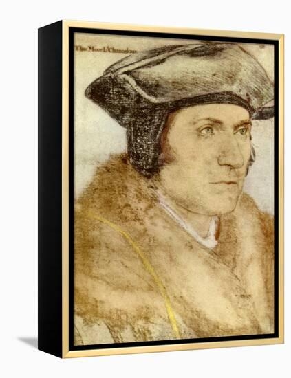 Sir Thomas More - from drawing by Holbein-Hans Holbein the Younger-Framed Premier Image Canvas