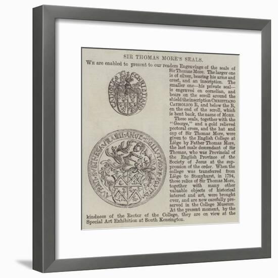 Sir Thomas More's Seals-null-Framed Giclee Print