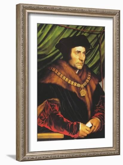 Sir Thomas More-Hans Holbein the Younger-Framed Art Print