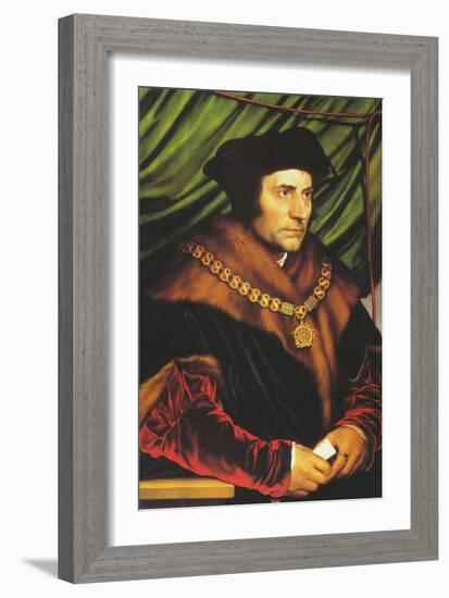 Sir Thomas More-Hans Holbein the Younger-Framed Art Print