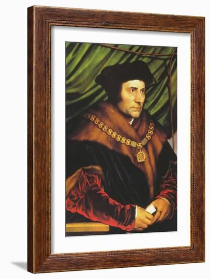 Sir Thomas More-Hans Holbein the Younger-Framed Art Print