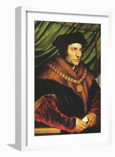Sir Thomas More-Hans Holbein the Younger-Framed Art Print