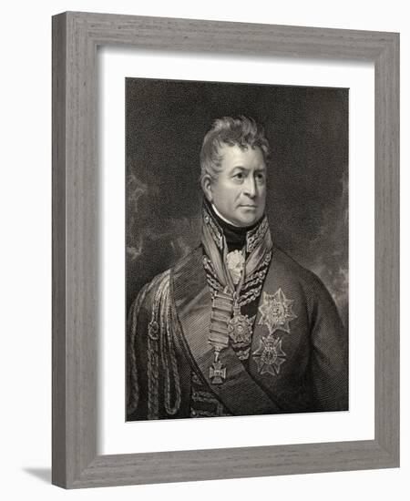 Sir Thomas Picton, Engraved by Peltro William Tomkins (1760-1840), from 'National Portrait…-Sir William Beechey-Framed Giclee Print