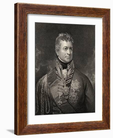 Sir Thomas Picton, Engraved by Peltro William Tomkins (1760-1840), from 'National Portrait…-Sir William Beechey-Framed Giclee Print