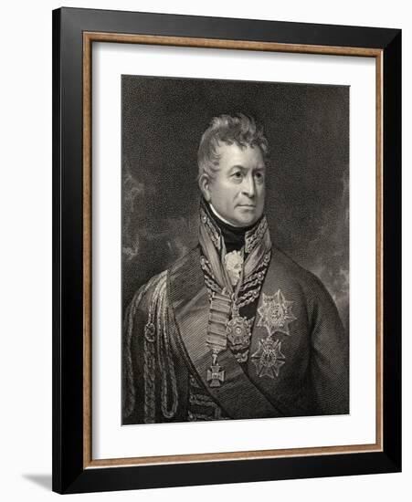 Sir Thomas Picton, Engraved by Peltro William Tomkins (1760-1840), from 'National Portrait…-Sir William Beechey-Framed Giclee Print