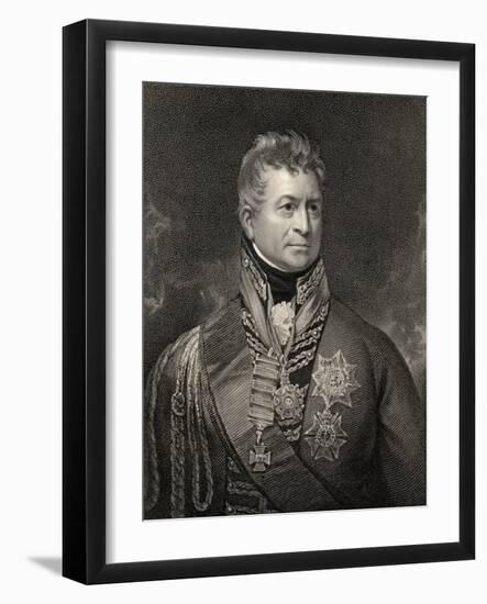 Sir Thomas Picton, Engraved by Peltro William Tomkins (1760-1840), from 'National Portrait…-Sir William Beechey-Framed Giclee Print